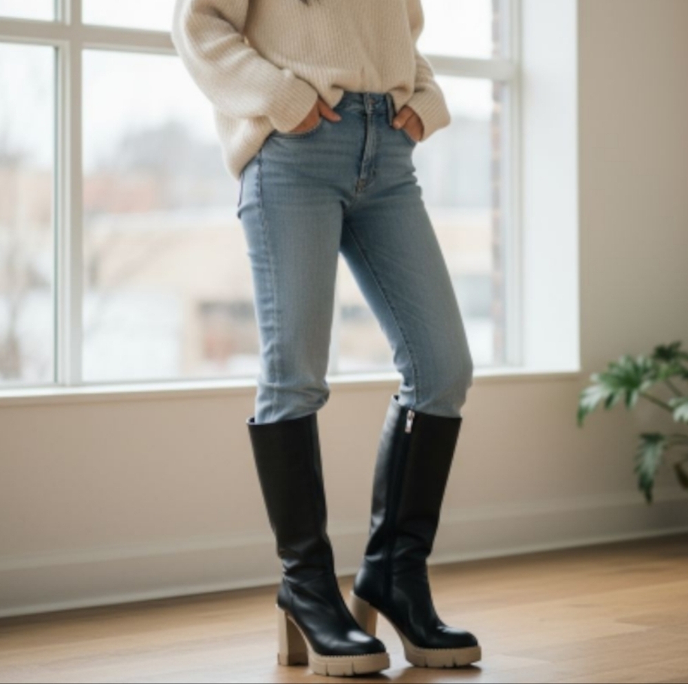 Aquatalia “Indi” Weatherproof Leather Boots – Size 9